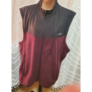 Attack Life Greg Norman Mens Vest XXL Colorblock Fleece Zip Pockets Golf Vest